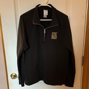 Baldwin Wallace University BW Black Quarter-Zip Sweater